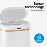 Automatic Bins: Devanti 38L Motion Sensor Bin Rubbish Automatic White