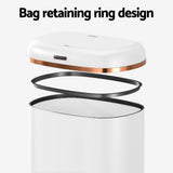 Automatic Bins: Devanti 38L Motion Sensor Bin Rubbish Automatic White