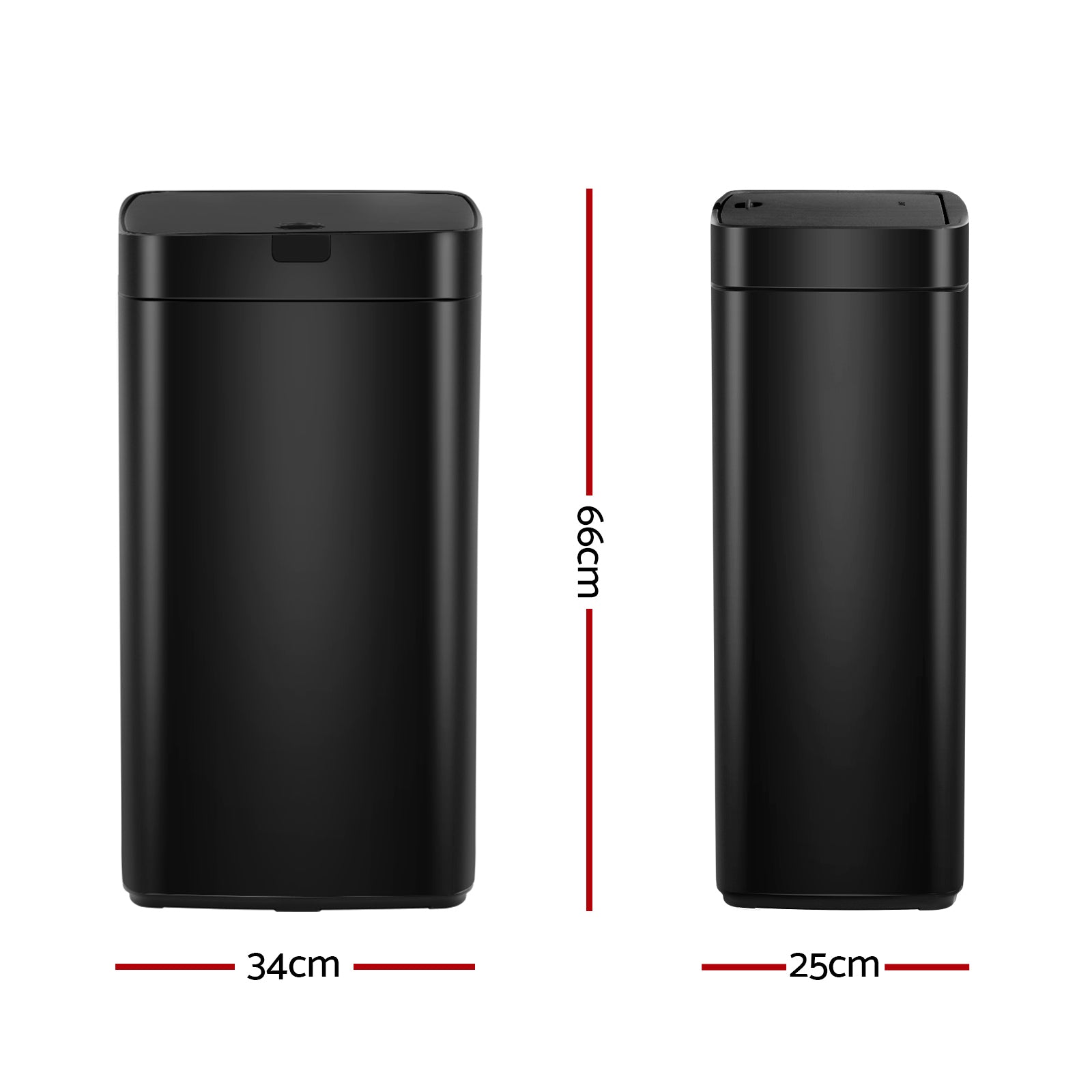Automatic Bins: Devanti 45L Motion Sensor Bin Rubbish Automatic Black