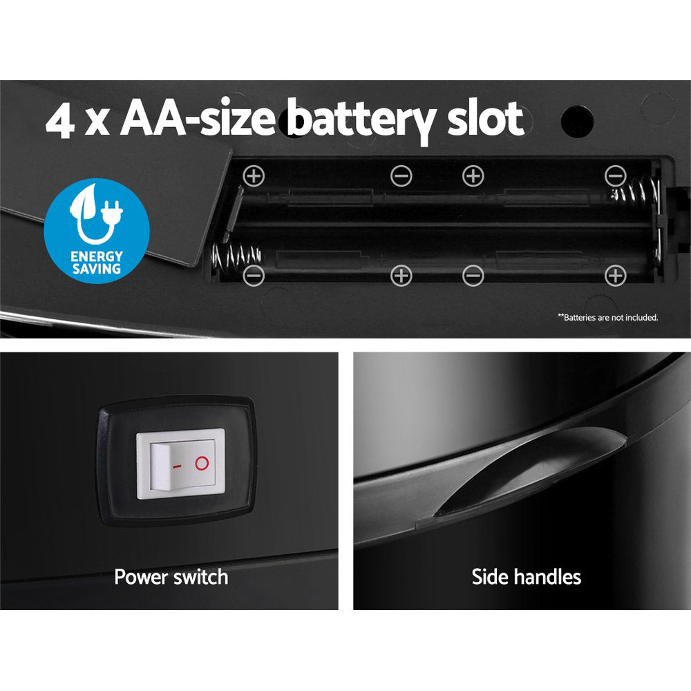 Automatic Bins: Devanti 58L Motion Sensor Bin Rubbish Automatic Black