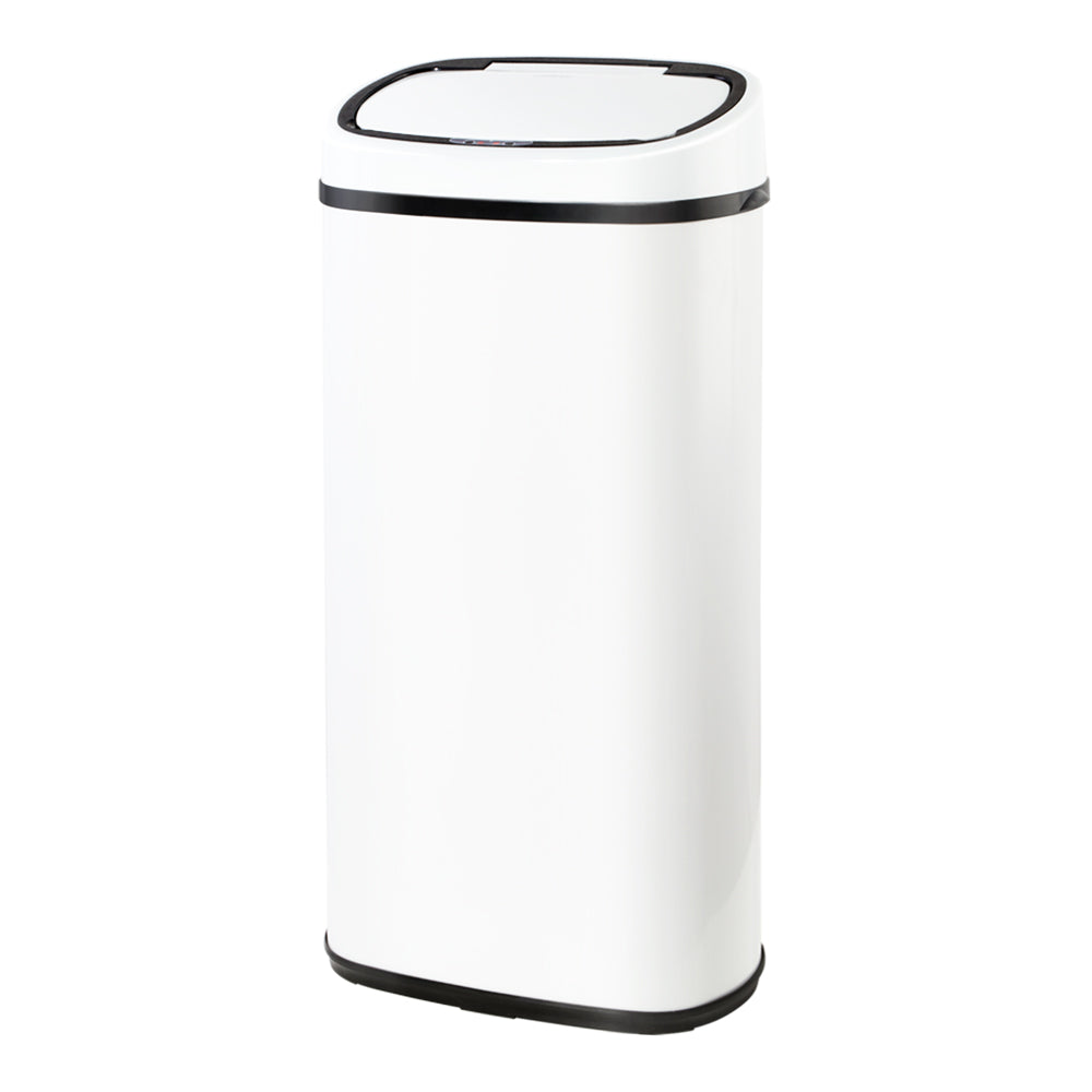 Automatic Bins: Devanti 68L Motion Sensor Bin Rubbish Automatic White