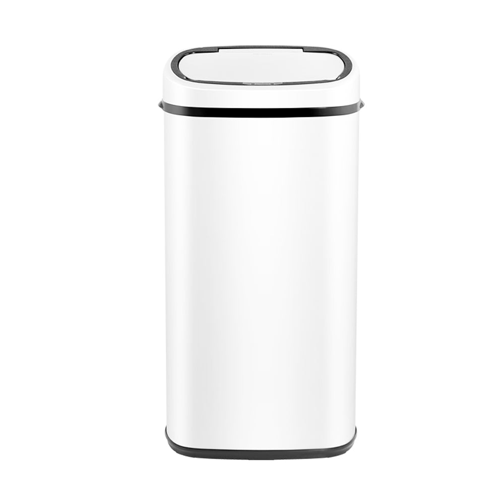 Automatic Bins: Devanti 68L Motion Sensor Bin Rubbish Automatic White