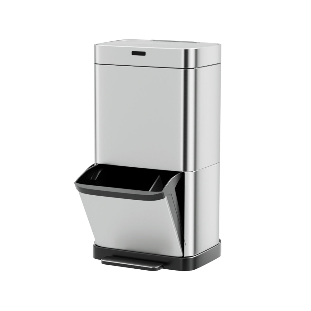 Automatic Bins: Devanti 70L Motion Sensor Bin Pedal Bins Automatic Siver