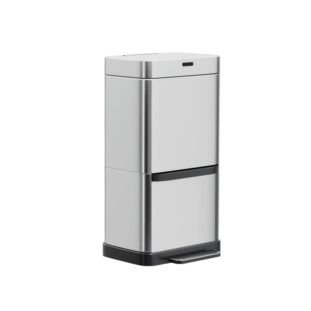 Automatic Bins: Devanti 70L Motion Sensor Bin Pedal Bins Automatic Siver