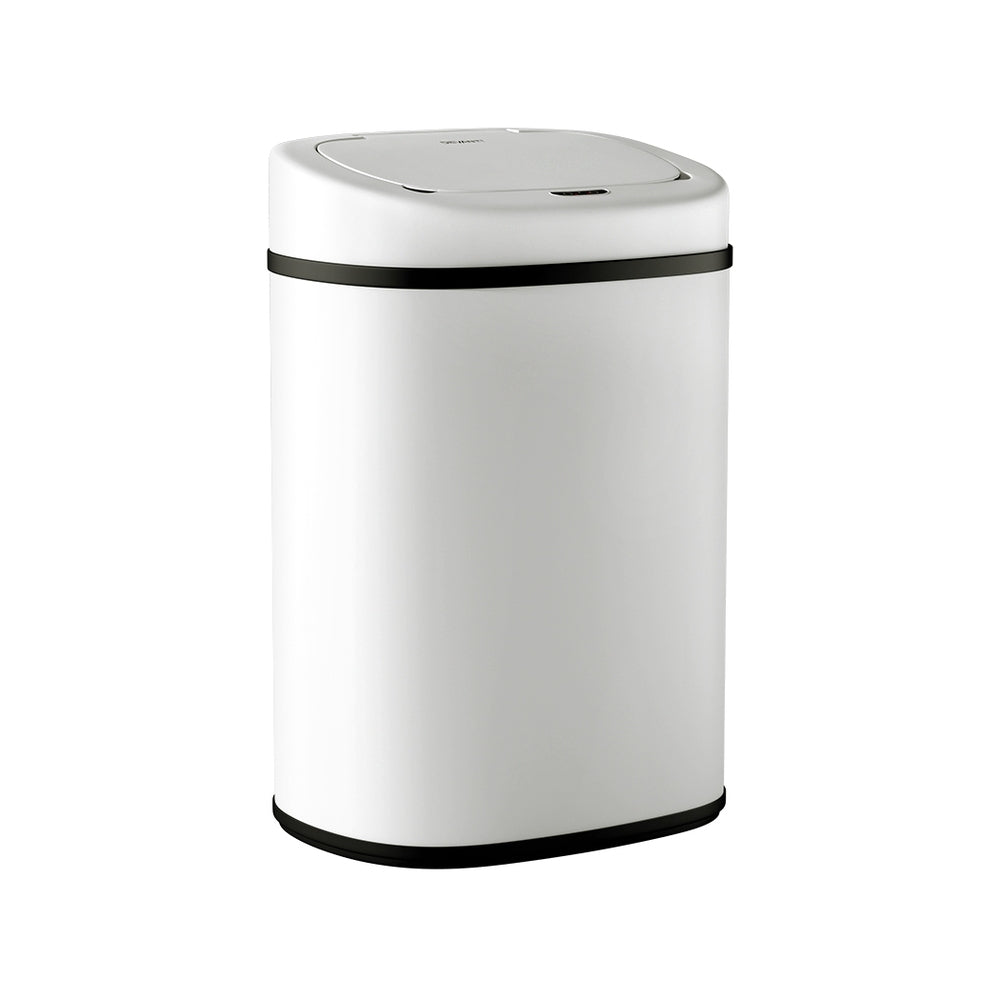 Automatic Bins: Devanti 82L Motion Sensor Bin Rubbish Automatic White