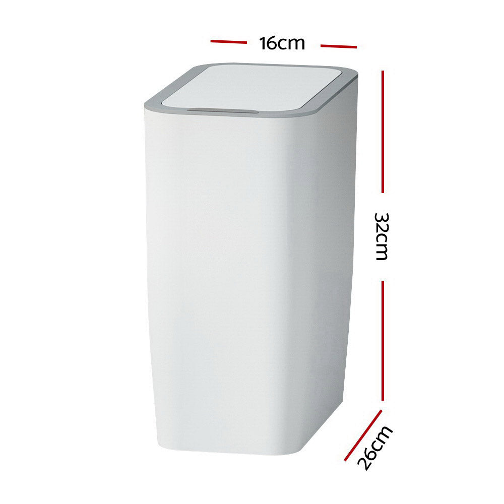 Automatic Bins: Devanti 9L Motion Sensor Bin Rubbish Automatic White
