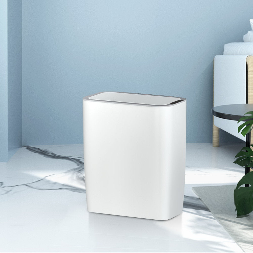 Automatic Bins: Devanti 9L Motion Sensor Bin Rubbish Automatic White
