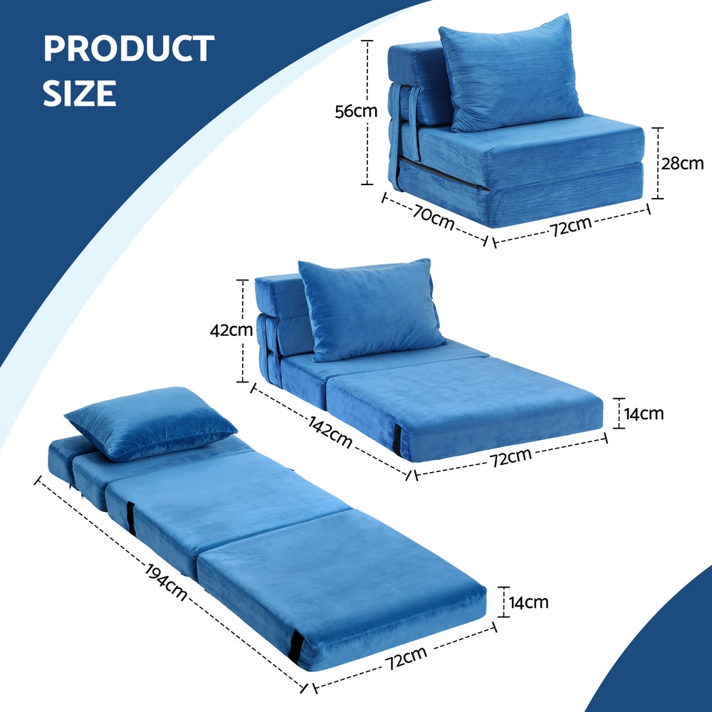 Sofas & Sofa Beds: Artiss Convertible Folding Sofa Bed Armless Lounger Foam Floor Sofas Futons Couches