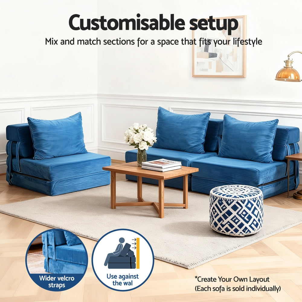 Sofas & Sofa Beds: Artiss Convertible Folding Sofa Bed Armless Lounger Foam Floor Sofas Futons Couches