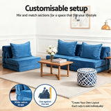 Sofas & Sofa Beds: Artiss Convertible Folding Sofa Bed Armless Lounger Foam Floor Sofas Futons Couches