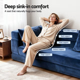 Sofas & Sofa Beds: Artiss Convertible Folding Sofa Bed Pull Out Mattress Foldable Lounge Couch Chair