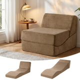 Sofas & Sofa Beds: Artiss Folding Sofa Bed Convertible Armless Foam Floor Futon Lounger Couch Brown
