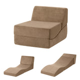 Sofas & Sofa Beds: Artiss Folding Sofa Bed Convertible Armless Foam Floor Futon Lounger Couch Brown