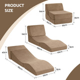 Sofas & Sofa Beds: Artiss Folding Sofa Bed Convertible Armless Foam Floor Futon Lounger Couch Brown