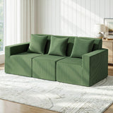 Sofas & Sofa Beds: Artiss Modular 3-Seater Sofa Bed Convertible Sectional Floor Couch with Deep Seat