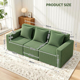 Sofas & Sofa Beds: Artiss Modular 3-Seater Sofa Bed Convertible Sectional Floor Couch with Deep Seat