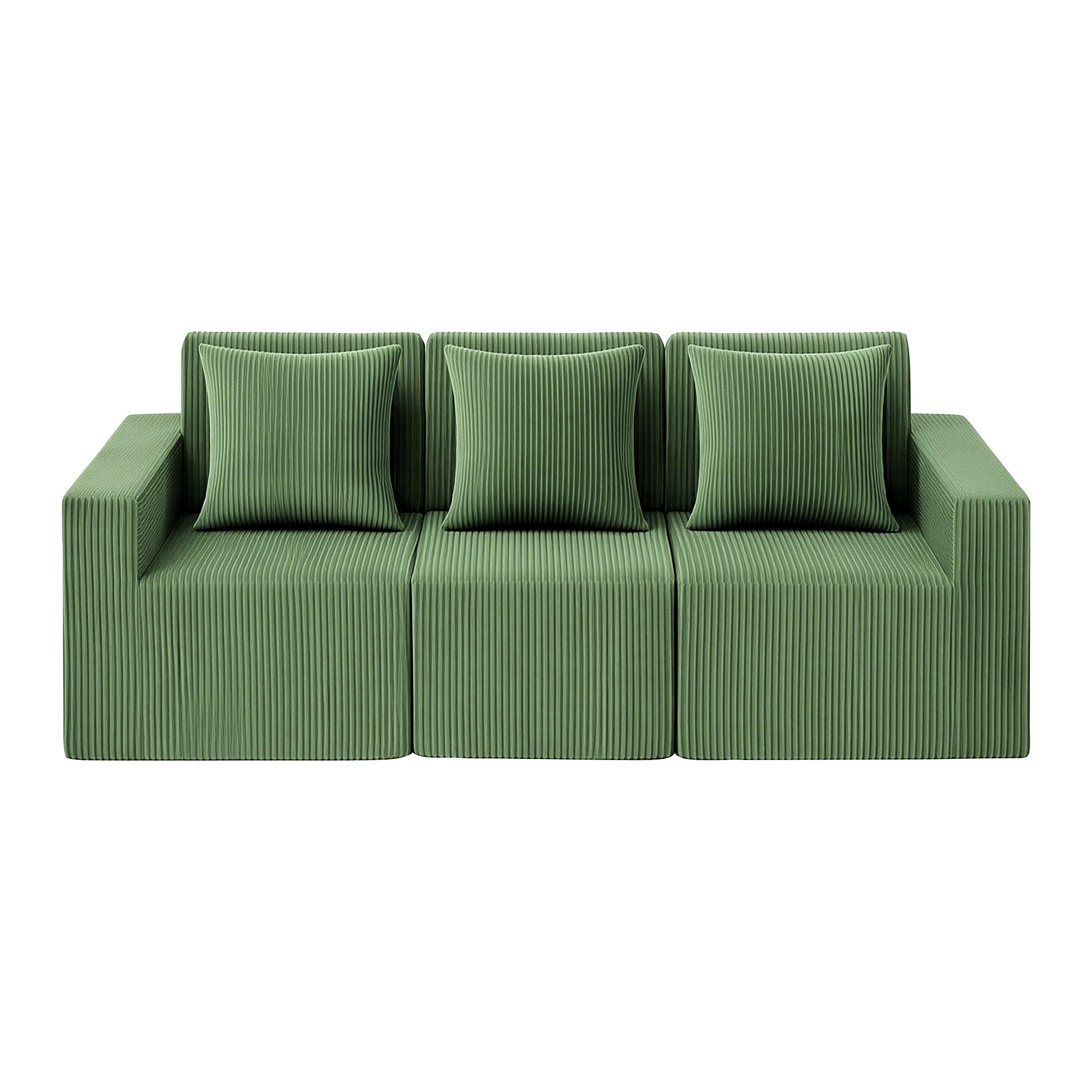 Sofas & Sofa Beds: Artiss Modular 3-Seater Sofa Bed Convertible Sectional Floor Couch with Deep Seat