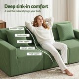 Sofas & Sofa Beds: Artiss Modular 3-Seater Sofa Bed Convertible Sectional Floor Couch with Deep Seat
