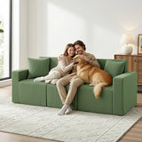 Sofas & Sofa Beds: Artiss Modular 3-Seater Sofa Bed Convertible Sectional Floor Couch with Deep Seat