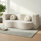 Sofas & Sofa Beds: Artiss Folding Sofa Bed Floor Couch 2-in-1 Convertible Futon Loveseat Beige
