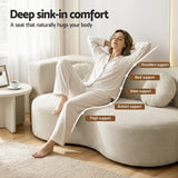 Sofas & Sofa Beds: Artiss Folding Sofa Bed Floor Couch 2-in-1 Convertible Futon Loveseat Beige