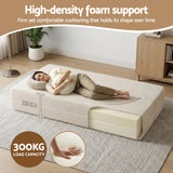Sofas & Sofa Beds: Artiss Folding Sofa Bed Floor Couch 2-in-1 Convertible Futon Loveseat Beige