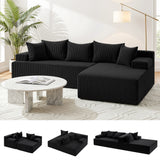 Sofas & Sofa Beds: Artiss Modular Sectional Sofa Bed Convertible L-Shaped Couch with Deep Seat for Living Room