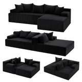 Sofas & Sofa Beds: Artiss Modular Sectional Sofa Bed Convertible L-Shaped Couch with Deep Seat for Living Room