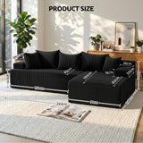 Sofas & Sofa Beds: Artiss Modular Sectional Sofa Bed Convertible L-Shaped Couch with Deep Seat for Living Room