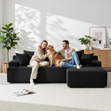 Sofas & Sofa Beds: Artiss Modular Sectional Sofa Bed Convertible L-Shaped Couch with Deep Seat for Living Room
