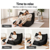 Sofas & Sofa Beds: Artiss Lazy Sofa 2 Seaters Accent Caterpillar Chair Floor Couch Armless Lounge