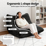 Sofas & Sofa Beds: Artiss Lazy Sofa 2 Seaters Accent Caterpillar Chair Floor Couch Armless Lounge