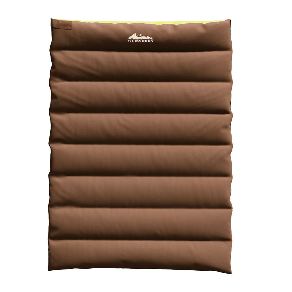 Sleeping Bags: Weisshorn Sleeping Bag Double Bags Thermal Camping Hiking Tent Brown -5°C