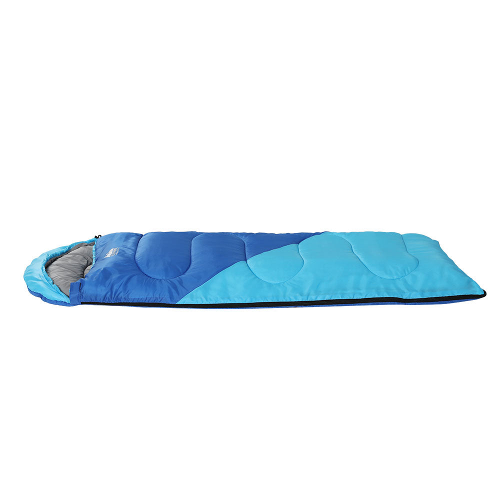 Sleeping Bags: Weisshorn Sleeping Bag Kids Single 172cm Thermal Camping Hiking Blue