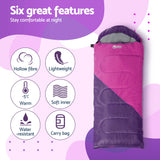 Sleeping Bags: Weisshorn Sleeping Bag Set of 2 Kids Single 172cm Thermal Camping Hiking