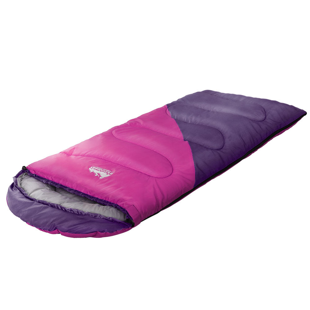 Sleeping Bags: Weisshorn Sleeping Bag Kids Single 172cm Thermal Camping Hiking Pink