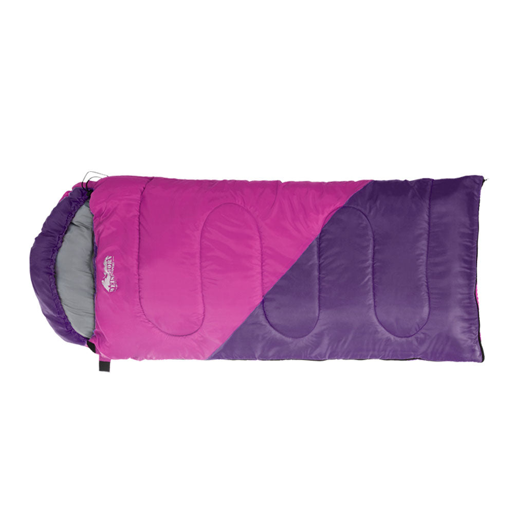Sleeping Bags: Weisshorn Sleeping Bag Kids Single 172cm Thermal Camping Hiking Pink