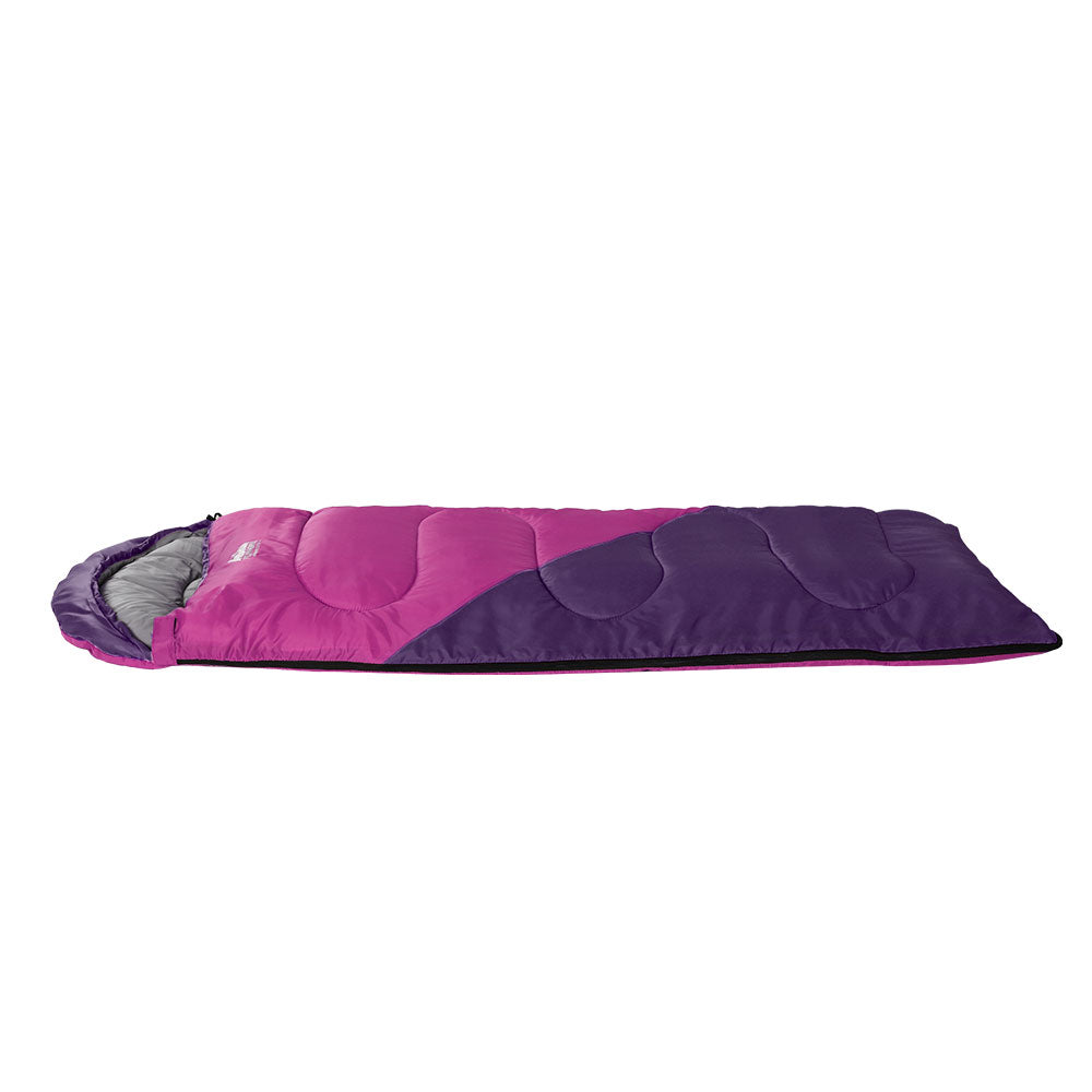Sleeping Bags: Weisshorn Sleeping Bag Kids Single 172cm Thermal Camping Hiking Pink