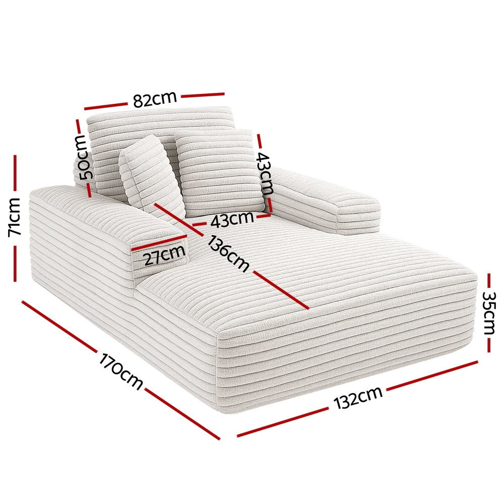 Sofas & Sofa Beds: Artiss Sofa Bed Lounge Chair Recliner Couch Reading Chairs Sleeper Cloud Sofas Faux Fur Fabric
