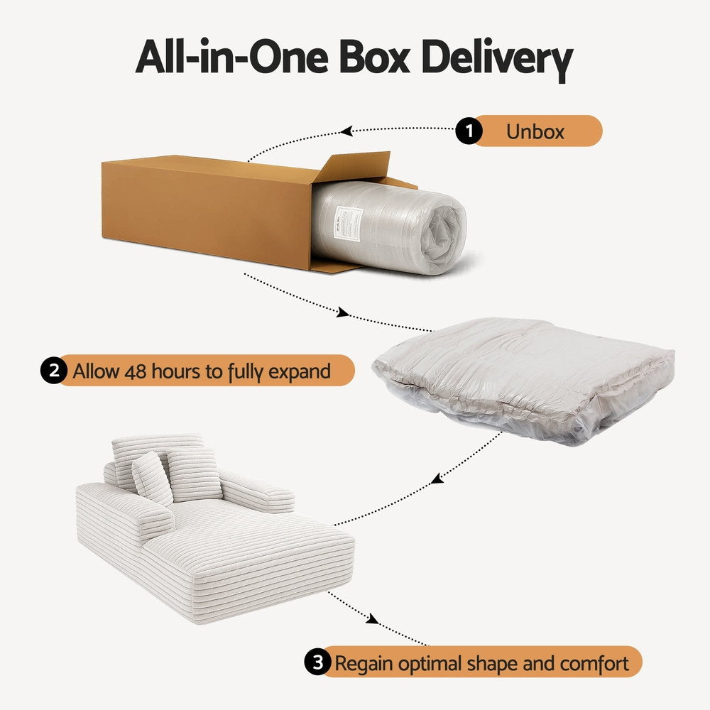 Sofas & Sofa Beds: Artiss Sofa Bed Lounge Chair Recliner Couch Reading Chairs Sleeper Cloud Sofas Faux Fur Fabric