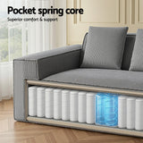 Artiss 2 Seater Sofa Loveseat Sofas Bed Couch No Assembly Corduroy Small Couches Apartement