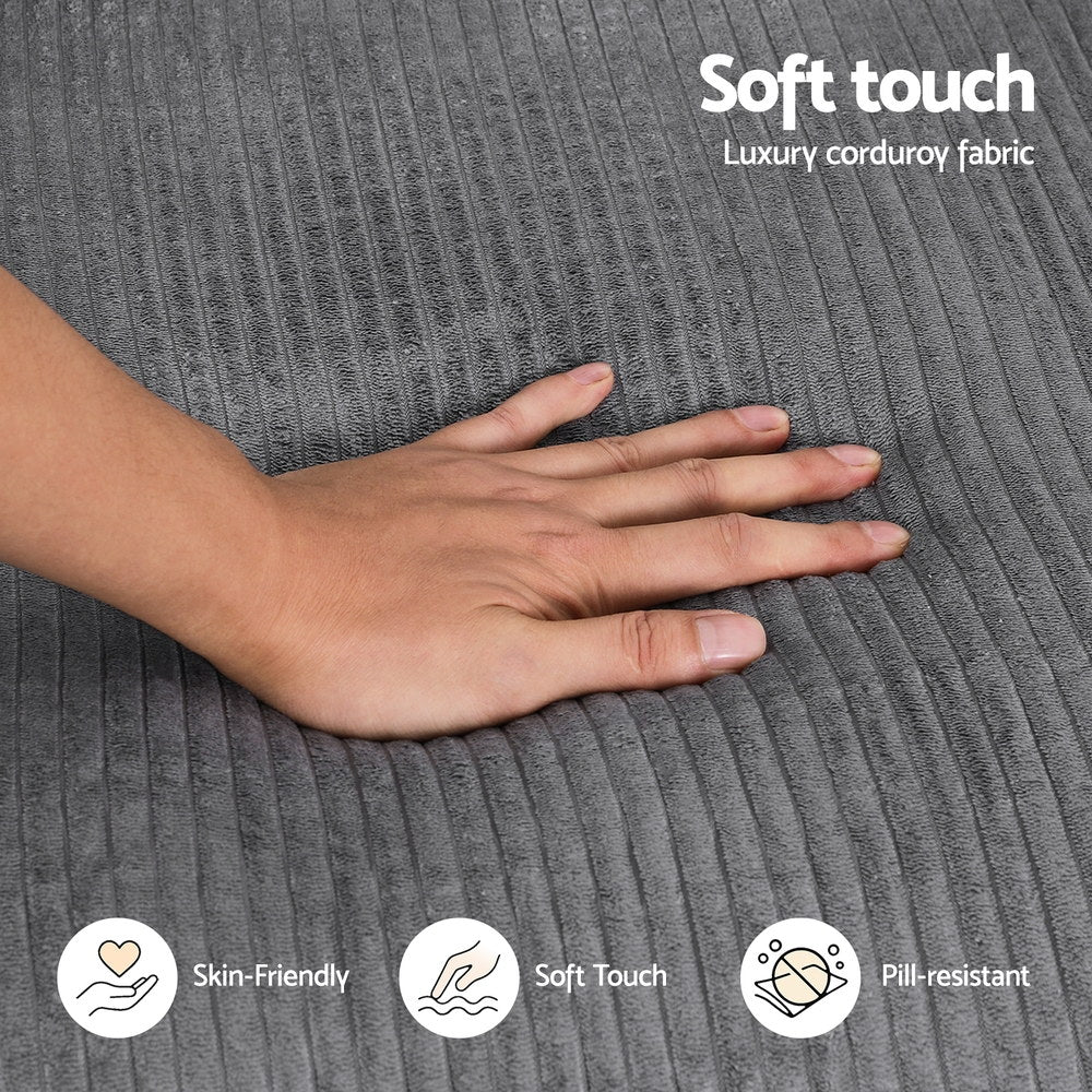 Sofas & Sofa Beds: Artiss 2 Seater Sofa Loveseat Sofas Bed Couch No Assembly Corduroy Small Couches Apartement