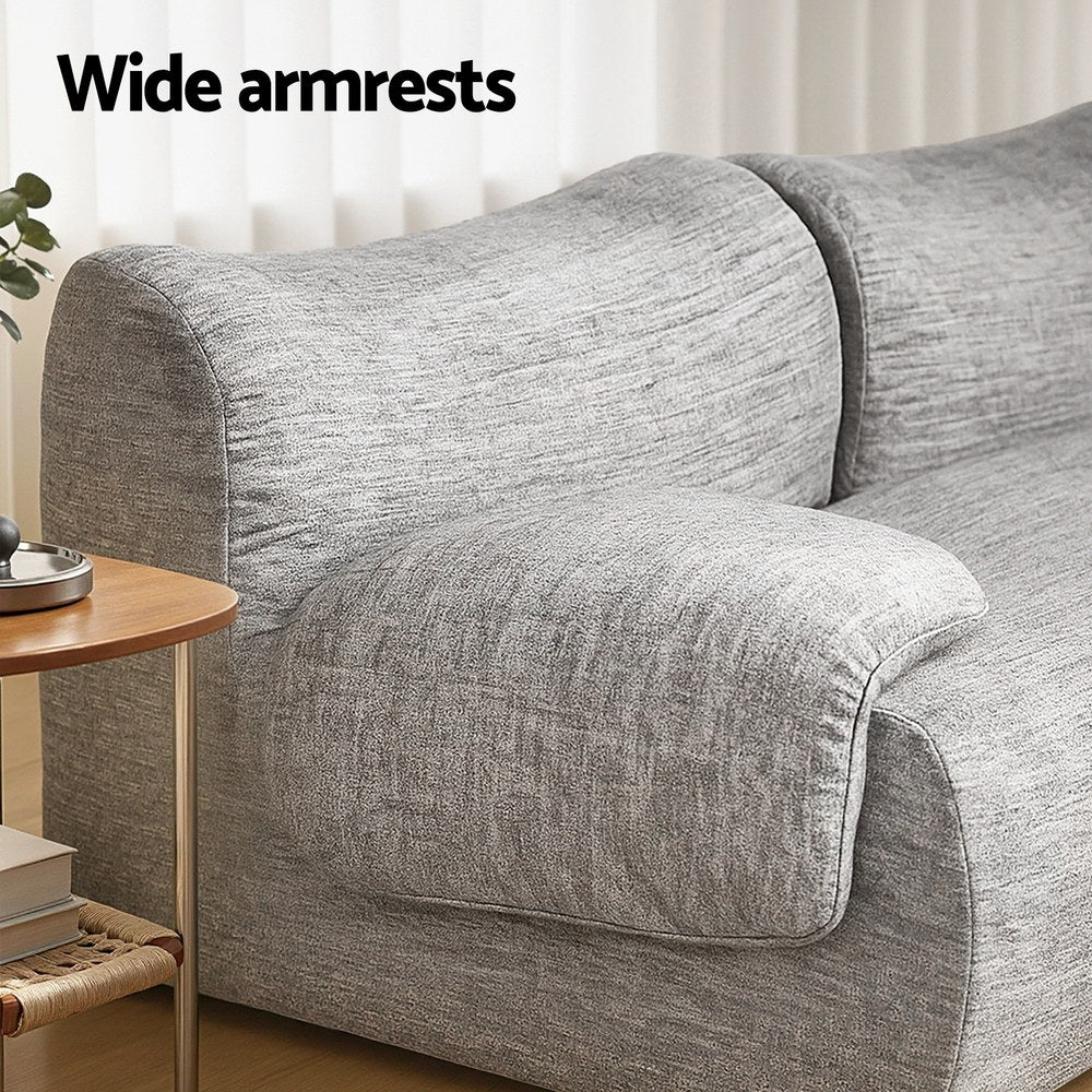 Sofas & Sofa Beds: Artiss 2 Seater Sofa Modular Sectional Sofas Couch Bed No Assembly Living Room Grey
