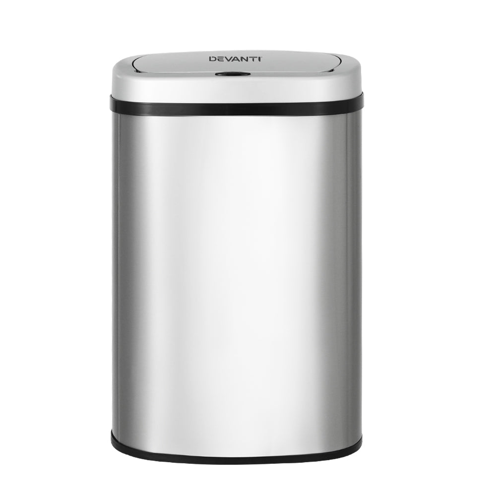 Automatic Bins: Devanti 50L Sensor Bin Motion Rubbish Automatic Silver