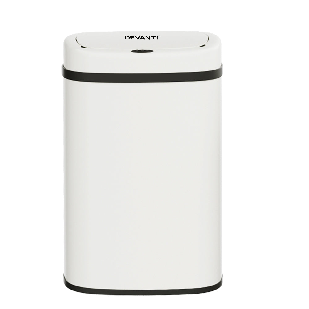 Automatic Bins: Devanti 50L Sensor Bin Motion Rubbish Automatic White