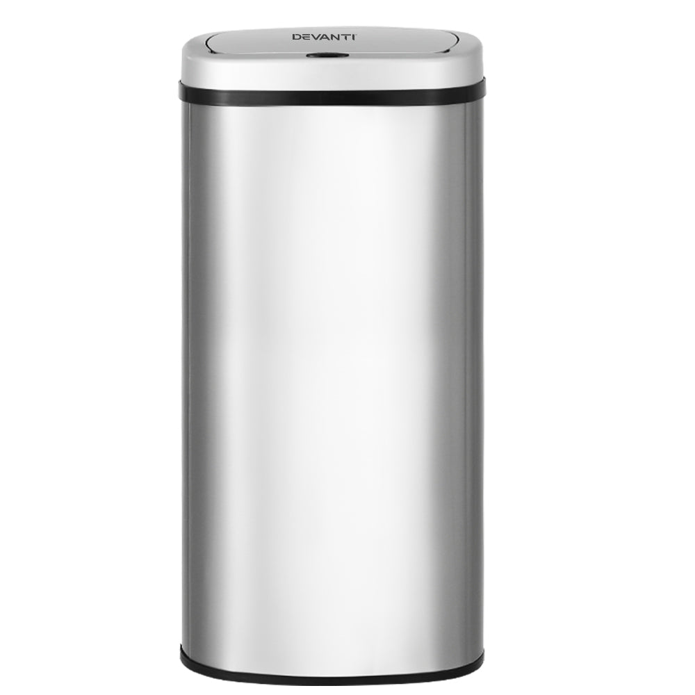 Automatic Bins: Devanti 60L Sensor Bin Motion Rubbish Automatic Silver