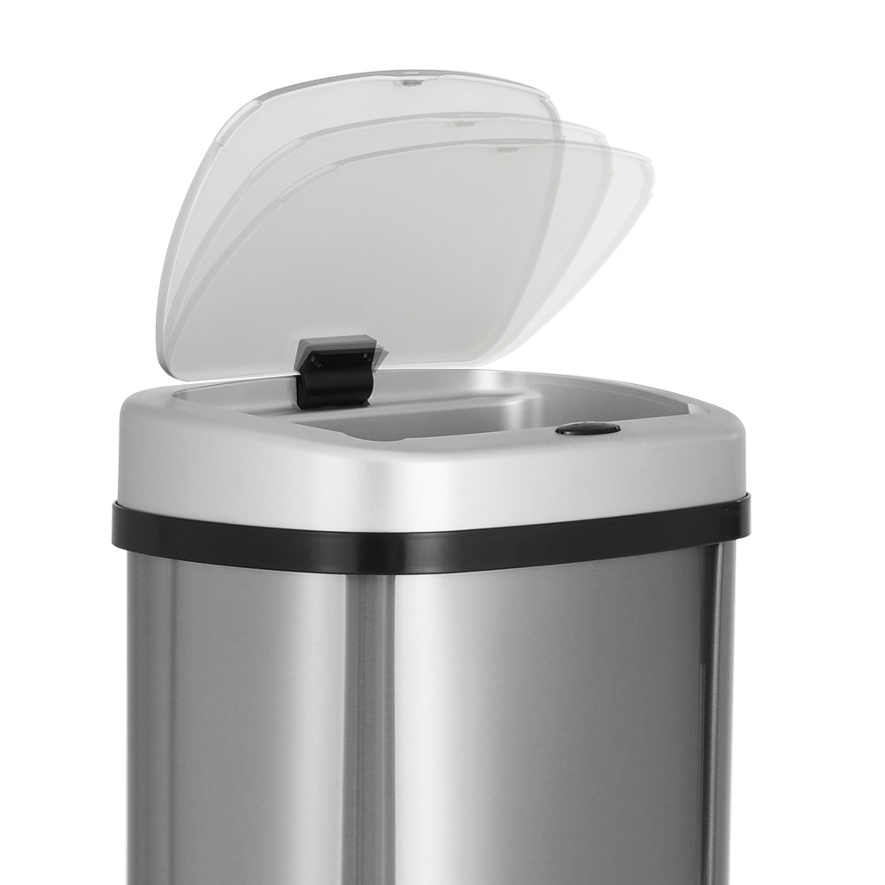 Automatic Bins: Devanti 60L Sensor Bin Motion Rubbish Automatic Silver