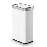 Automatic Bins: Devanti Rubbish Bin 70L Automatic Sensor Kitchen Bin, Slim Smart Garbage Can Touchless Rectangular with Liner Holder, Fully Closed Lid for Bedroom, Bathroom, Living Room, White