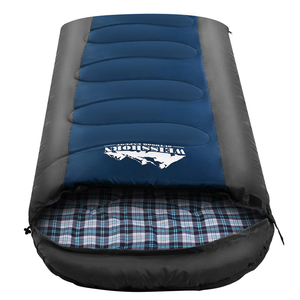 Sleeping Bags: Weisshorn Sleeping Bag Single Thermal Camping Hiking Tent Blue -20°C