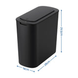 Devanti Automatic Trash Bin 2PCS with Lid 11L Motion Sensor Kitchen Bin Touchless Garbage Can Modern Black Plastic Slim Rubbish Bin with Liner Holder for Kitchen, Home, Office